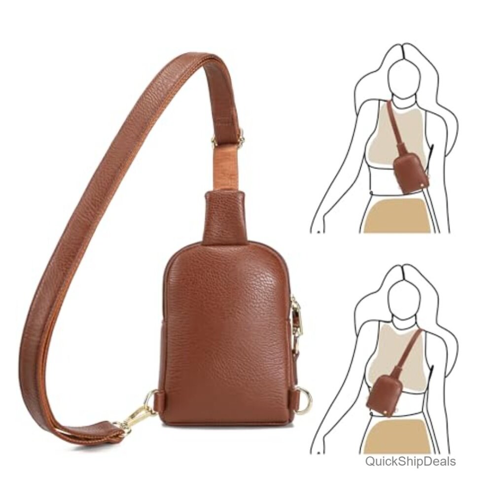 Small Sling Bag for Women Everyday & Travel Crossbody Faux Leather - Picture 6 of 7